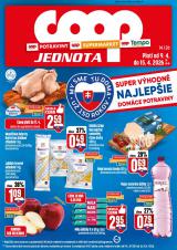 1. strana letáka COOP Jednota 9. 4. - 15. 4. 2026 