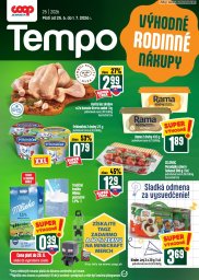 1. strana letáka COOP Jednota 25. 6. - 1. 7. 2026 Tempo