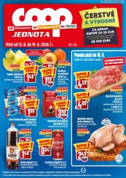 COOP Jednota leták  s platnosťou 13. 8. - 19. 8. 2026 