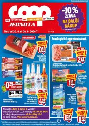 COOP Jednota leták  s platnosťou 20. 8. - 26. 8. 2026 